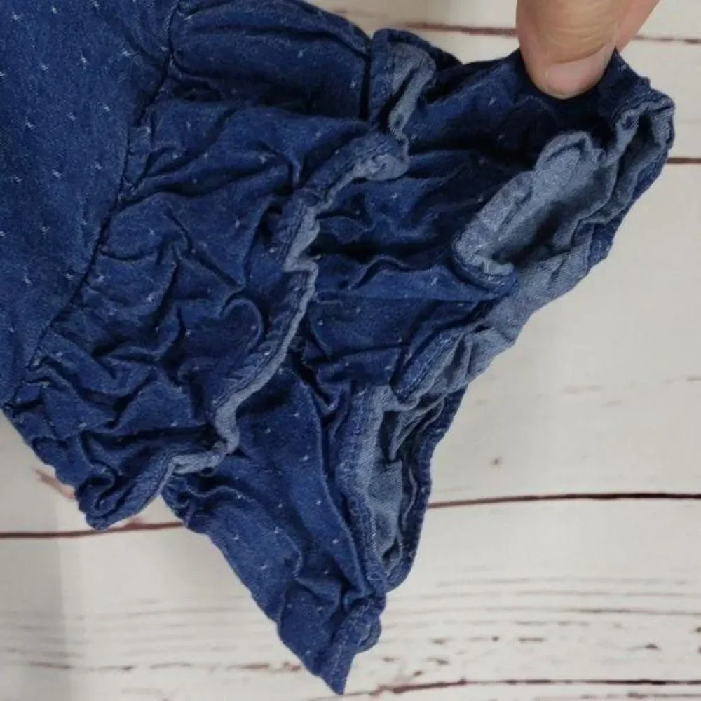 Copper Key Girl’s Denim Ruffled‎ Sleeve Dress Size Large 6 6X